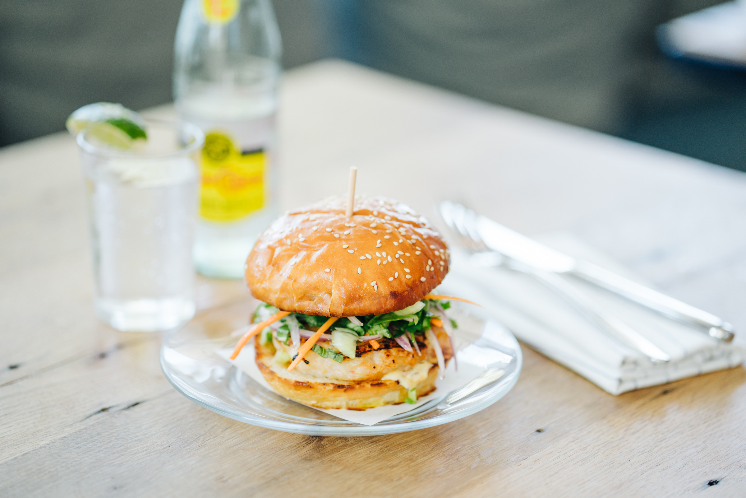 Café No Sé Shrimp Burger